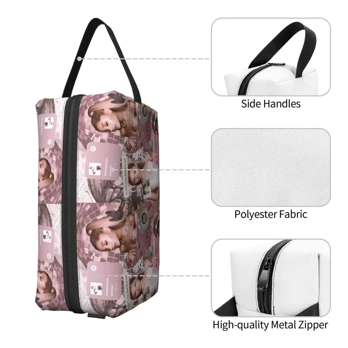 trousse de maquillage ariana grande, organiseur de cosmétiques, trousse de toilette, trousse de beauté pour femmes, trousse de voyage, trousse à crayons