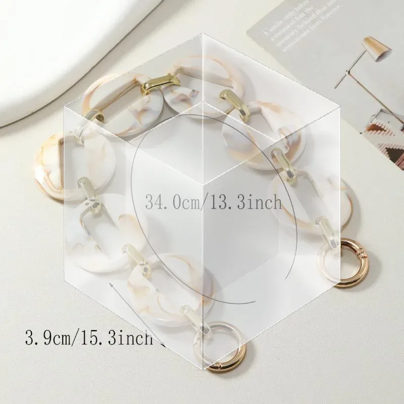 chaînes de sac à main en acrylique 34 cm – design tendance – sangle de remplacement diy pour sac fourre-tout ou bandoulière – accessoire quotidien