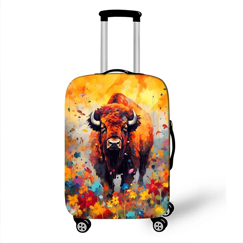 housse de protection pour valise aquarelle, motif animal mignon, tigre, lapin, panda, pour voyage, valise, housse de chariot élastique