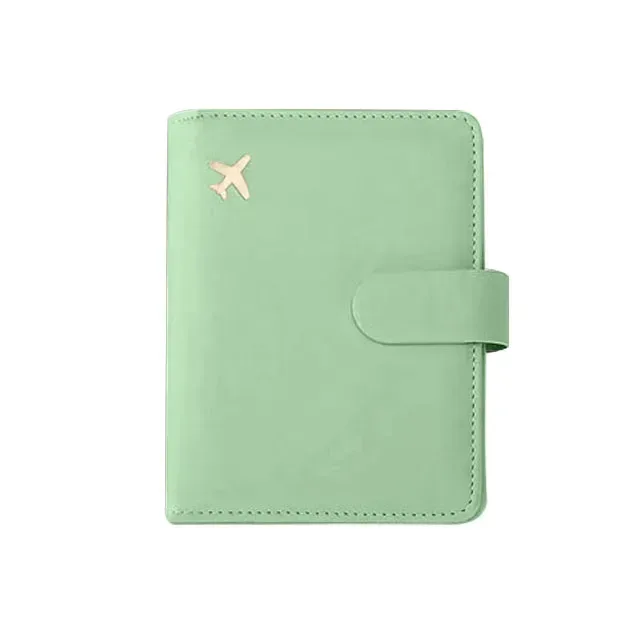 porte-passeport en cuir étanche avec blocage rfid, portefeuille de carte de crédit de voyage, livre de passeport pour femmes et hommes, couverture de passeport à boucle