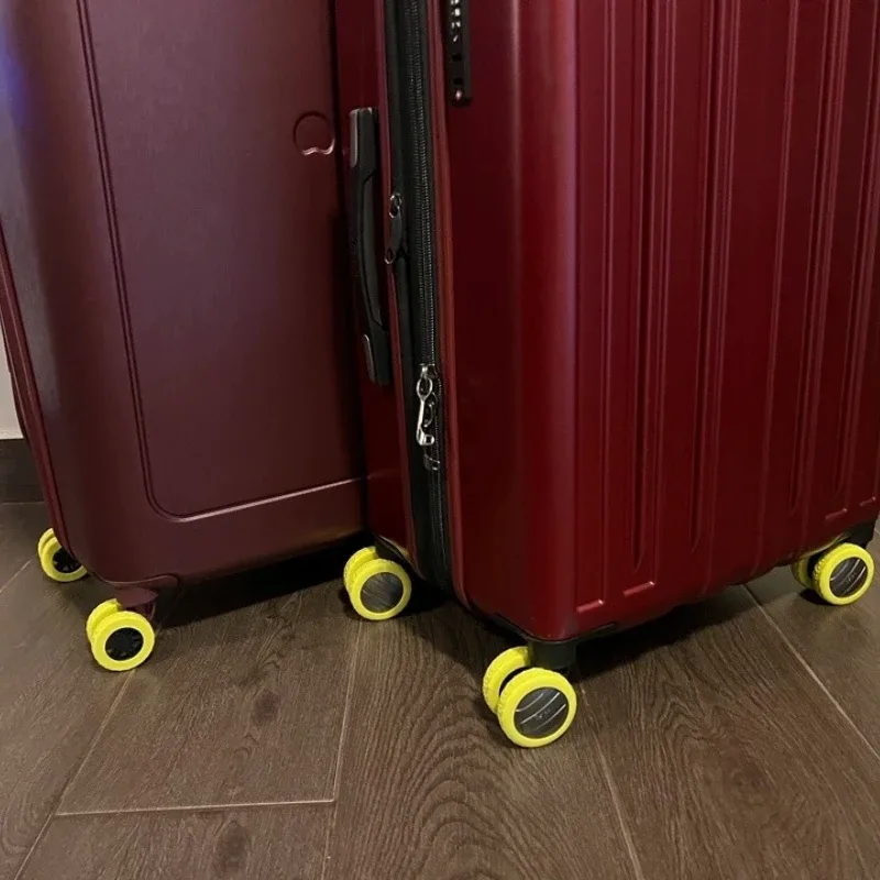 housses de roues de bagages en silicone épaissi, antidérapantes, silencieuses et anti-bruit pour valises et roues de chaises