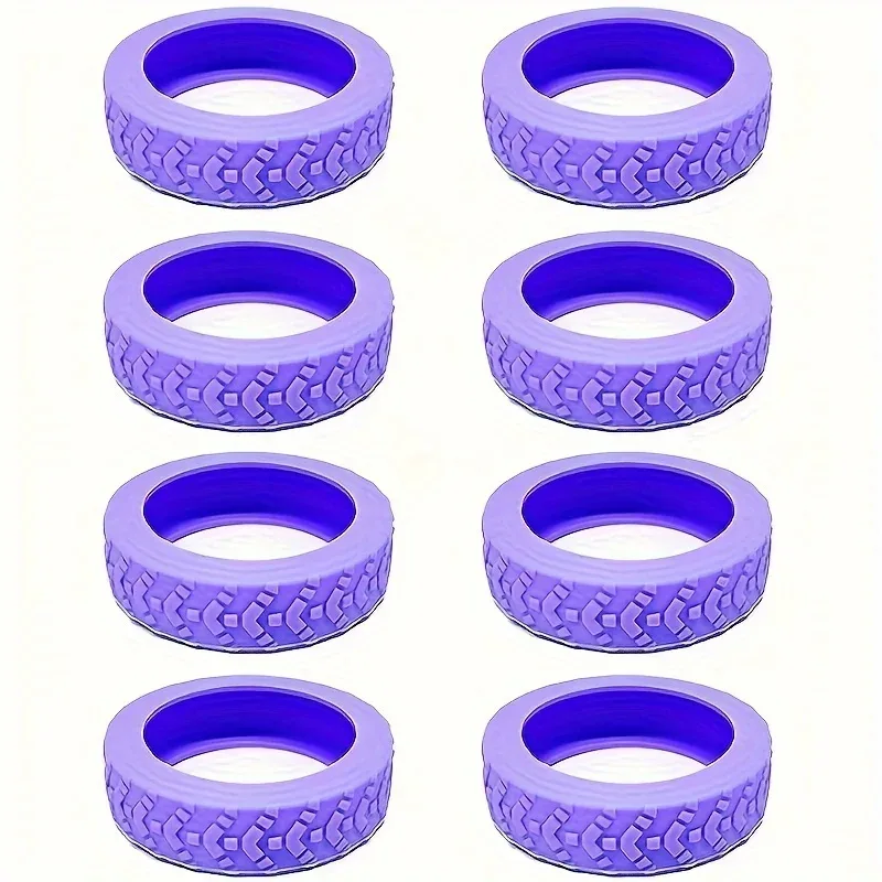 ensemble de protection de roue à bagages amélioré et épaissi de 8 pièces, ensemble de réparation de roues, ensemble de sourdine de roue à bagages de remorque