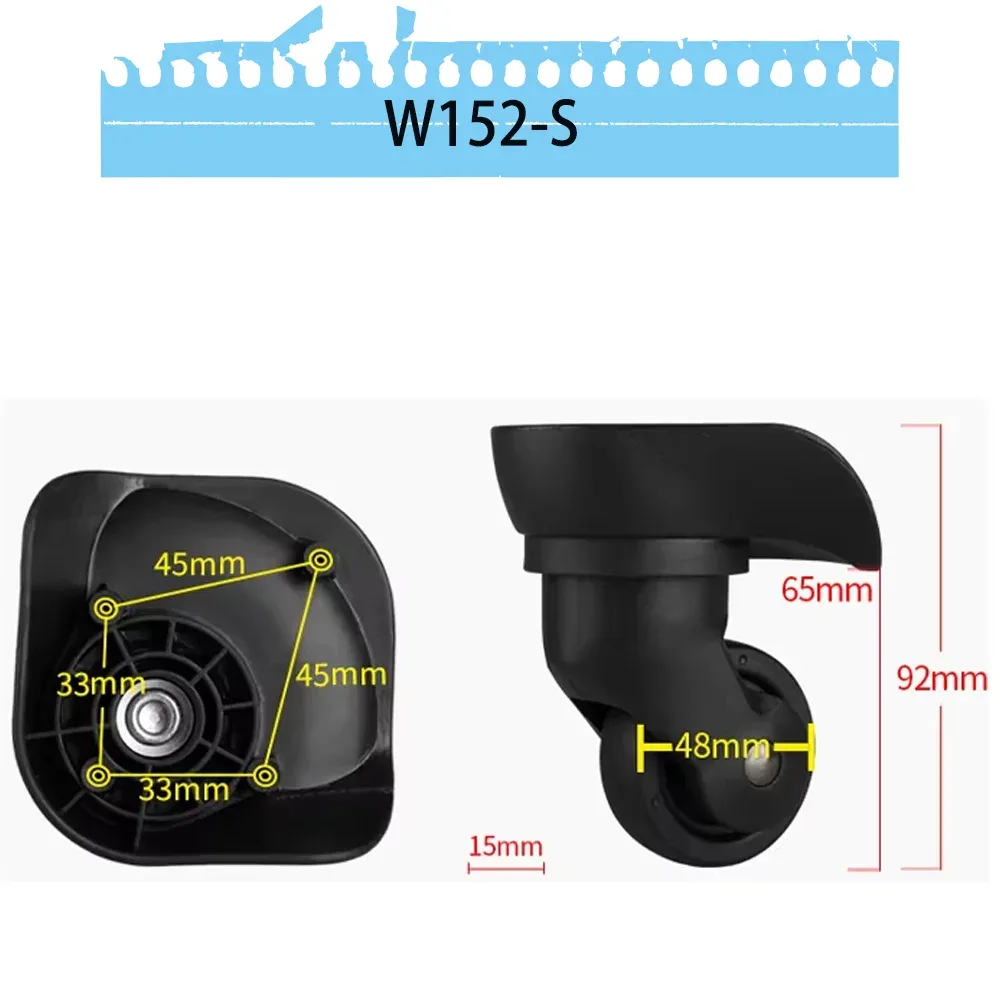 roues de remplacement universelles pour valises de voyage américaines, roulettes silencieuses pour bagages, chariot de voyage, rotation à 360 degrés