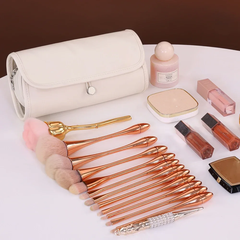 grande trousse de maquillage multifonctionnelle, trousse de maquillage de voyage pour femmes, trousse de maquillage pliable portable tendance