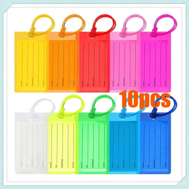 étiquette de bagage portable durable, étiquette d'adresse pour valise, étiquette de bagage pour l'embarquement, pendentifs anti-perte, accessoire de voyage, styles multiples