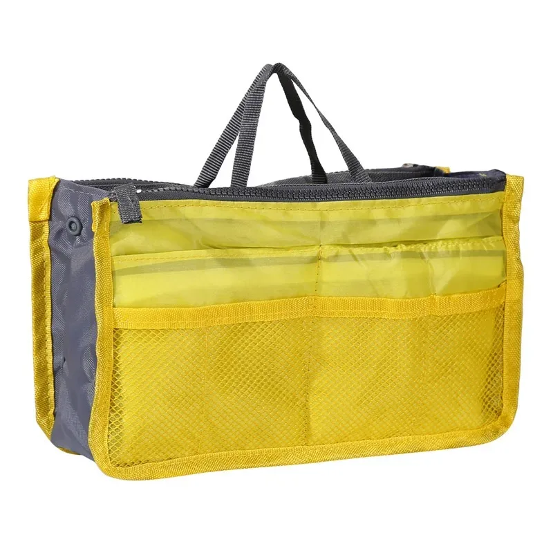 organisateur insérer sac femmes nylon voyage insérer organisateur sac à main sac à main grande doublure dame maquillage cosmétique sac pas cher femme fourre-tout