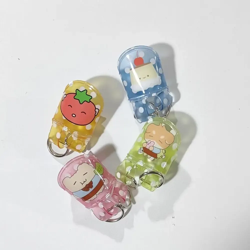 clip d'extension de sac en pvc de haute qualité, motif pois, transparent, avec double anneaux en d, support de breloque pour sac à dos