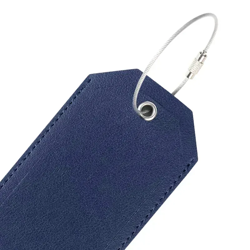 étiquettes de bagage en cuir pu pour hommes et femmes, document solide, valise, accessoires de voyage, nom, adresse d'identification, mode, 1 pièce