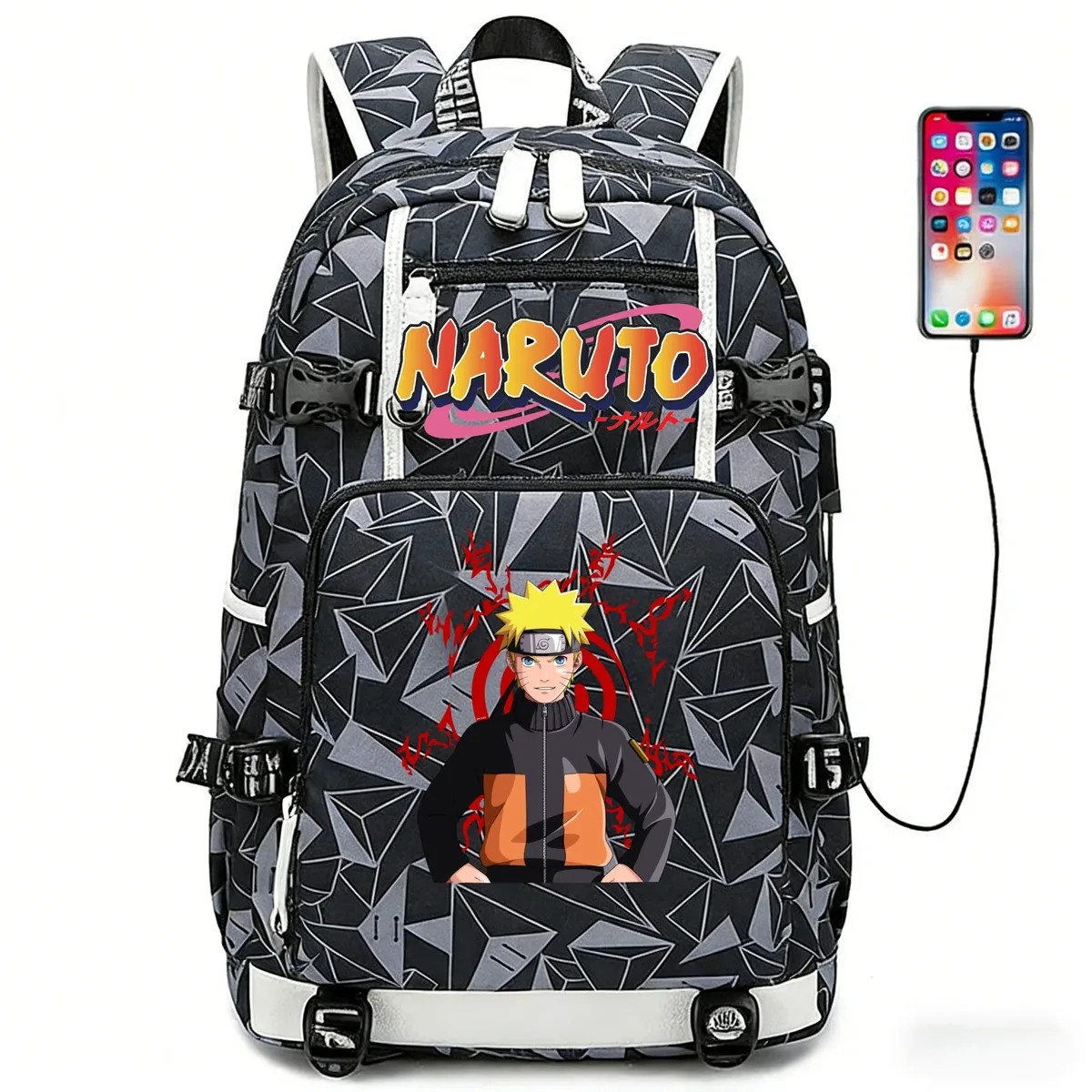 sacs à dos uzumaki naruto uchiha sasuke, sac à dos camouflage, sac à dos de grande capacité, sac de voyage, sacs d'école décontractés pour adolescents, pour cadeau