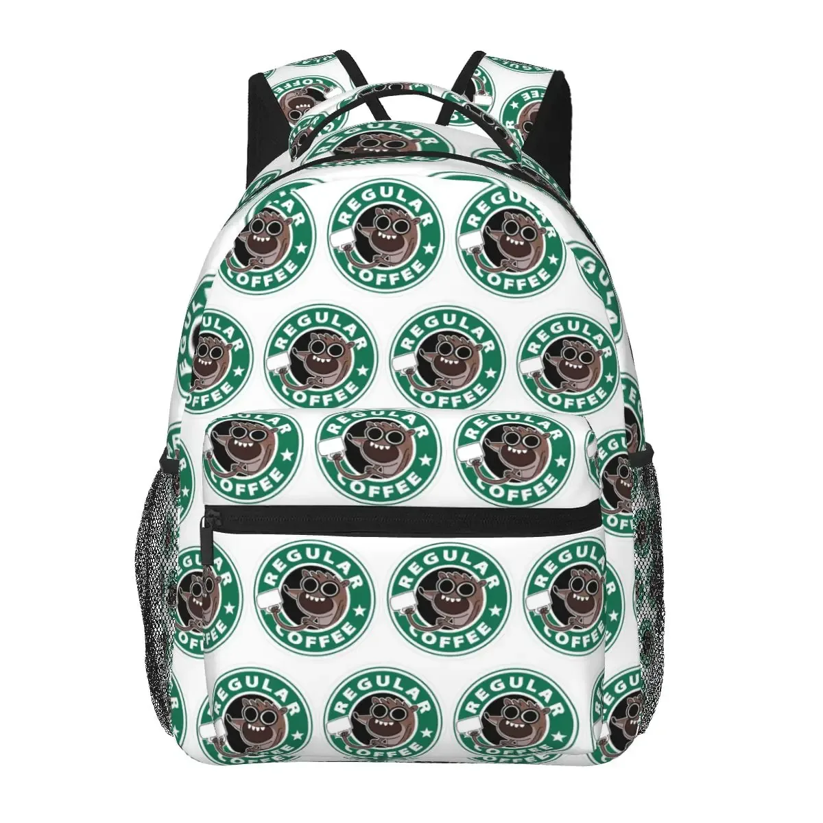 mordecai and rigby regular show – sacs à dos graphiques avec personnages de dessins animés, cartable pour garçons et filles, sacs d'école, sac à dos de voyage, sac à bandoulière
