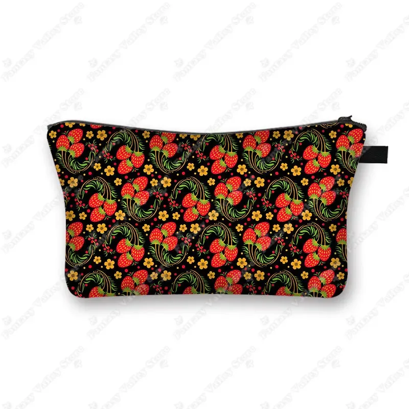 belle trousse à cosmétiques à imprimé de coquelicot rouge pour femmes, petite pochette, organisateurs d'articles de toilette, sacs à cosmétiques hip hop, trousse de maquillage mignonne