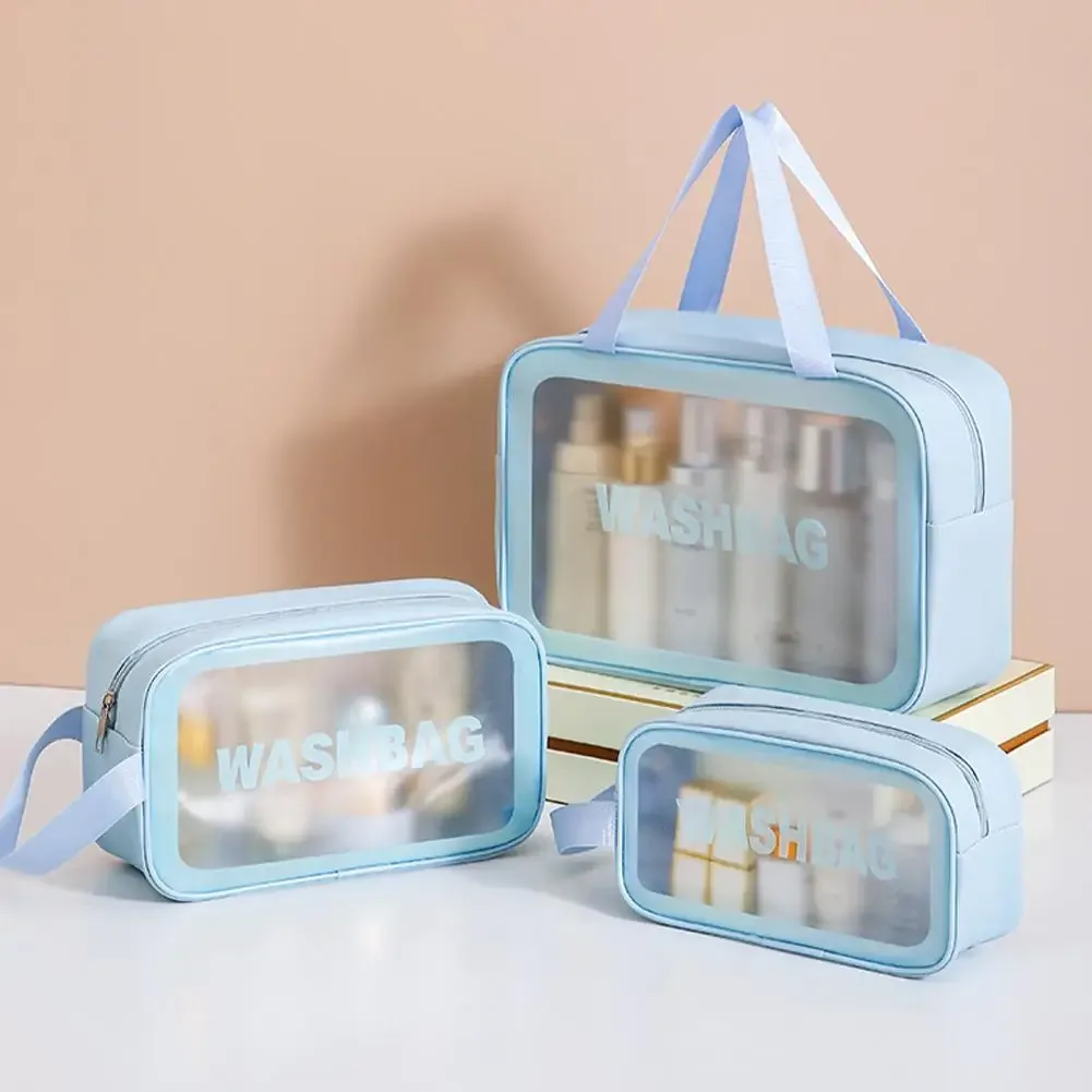 trousse de toilette de voyage portable femme, pochette de rangement maquillage transparente et imperméable, grande capacité, organisateur cosmétique, étui beauté femme