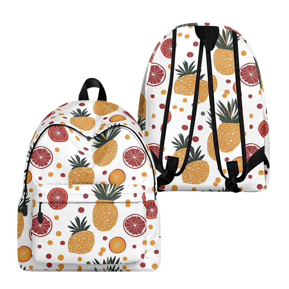 sac à dos tendance imprimé fruits, sacs à crayons, noix de coco tropicale, ananas, cerise, bretelles réglables, sac à dos de voyage scolaire pour adolescents