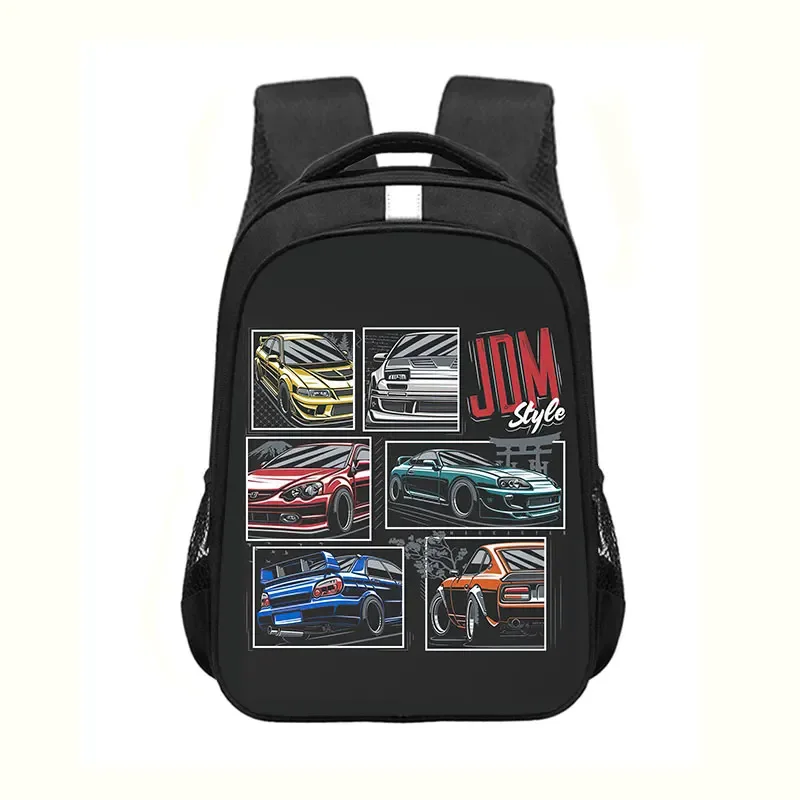 sac à dos imprimé voiture de course jdm pour hommes et femmes, moteur turbo, sac à dos pour enfants, sacs d'école pour adolescent, sac à dos pour ordinateur portable, sac de voyage, japon