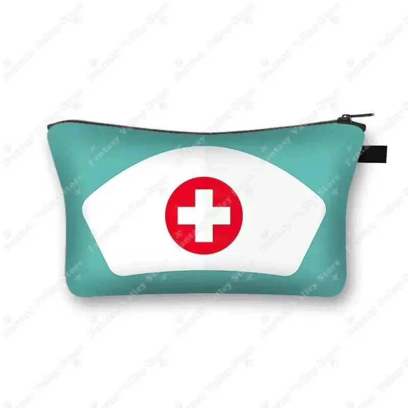 étui à cosmétiques pour médecin et infirmière, stéthoscope médical, seringue, trousse de toilette, organisateur, sacs à cosmétiques pour femmes, trousse de maquillage pour hôpital ecg