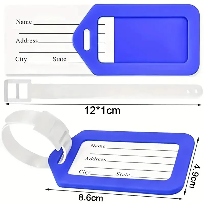 étiquettes de bagages colorées pour sac de visite, nom de valise, lettres personnalisées pour avion, accessoires de voyage attro, 1/10 pièces
