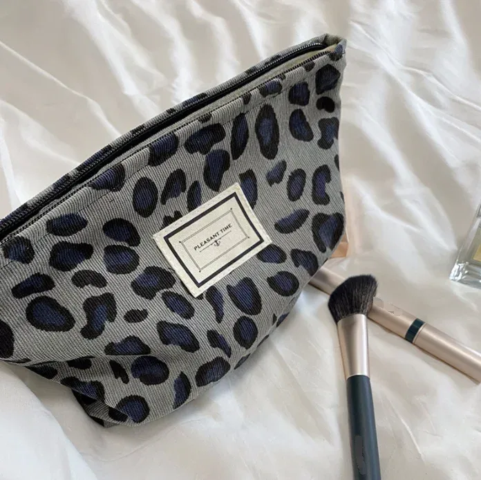 trousse à cosmétiques pour femmes, trousse de maquillage florale, organisateur, pochette à cosmétiques brodée coréenne, trousse de toilette de voyage, trousse de beauté en toile de velours côtelé