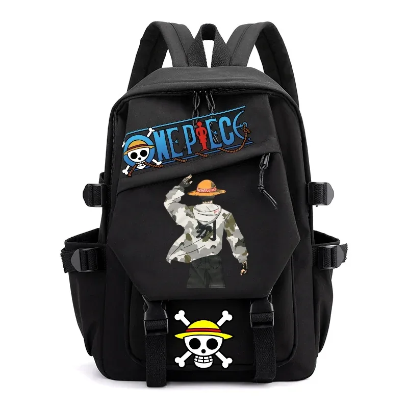 sac à dos one piece pour adolescents, sac à dos pour ordinateur portable, monkey d. luffy, grande capacité, sacs d'école pour étudiants, sac de voyage décontracté pour l'extérieur