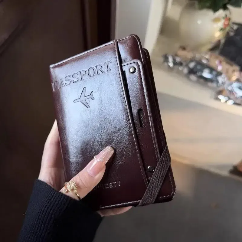 Porte-passeport durable, étui pour documents de voyage, étui de protection pour passeport, sac pour femme, organiseur d'identité étanche