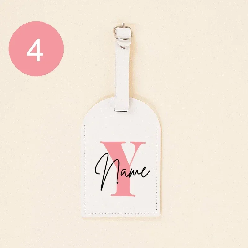 étiquette de bagage monogramme personnalisée en pu, initiale avec nom en cuir pour valise, bagages, sac à main, étiquette de sac de voyage, meilleurs cadeaux