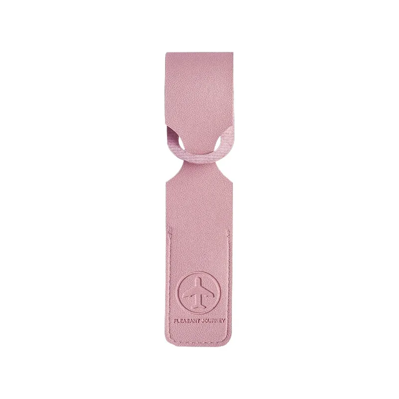 1 pièce accessoire de voyage en cuir pu, étiquette de bagage créative, identificateur de valise, porte-adresse, étiquette d'embarquement portable