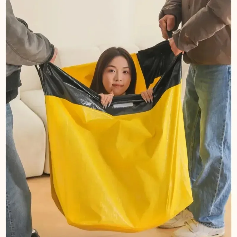 sac de déménagement de grande capacité 180l, sac à bagages épais et écologique, sac tissé imperméable, sac de transfert et de stockage résistant à l'usure.