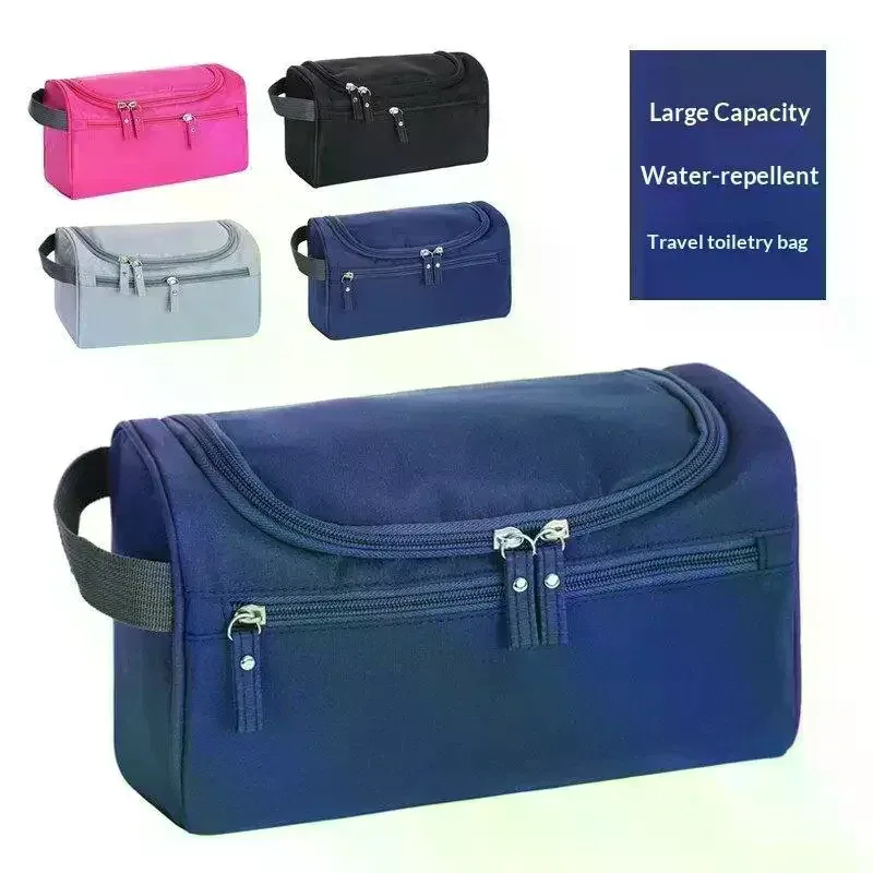 trousse de toilette de voyage imperméable avec fermeture éclair pour homme et femme, sac de maquillage, trousse de beauté, organisateur de maquillage