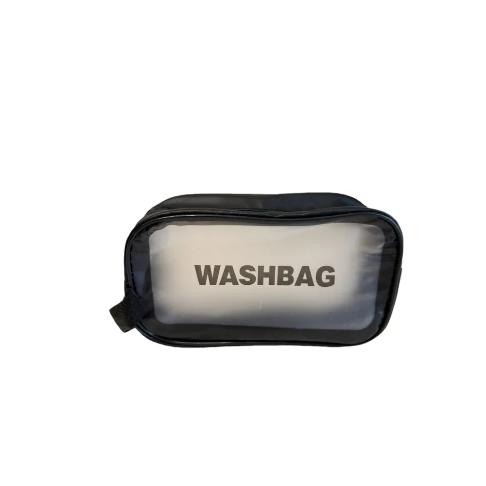 sac à cosmétiques portable de grande capacité, anti-poussière, sacs de rangement pour maquillage, sacs de voyage transparents en pvc à la mode