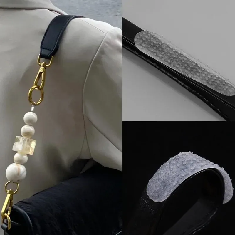 sangle de sac à bandoulière, patch antidérapant, sac à dos en silicone transparent, pâte légère, améliore la friction du contact, autocollant de ceinture