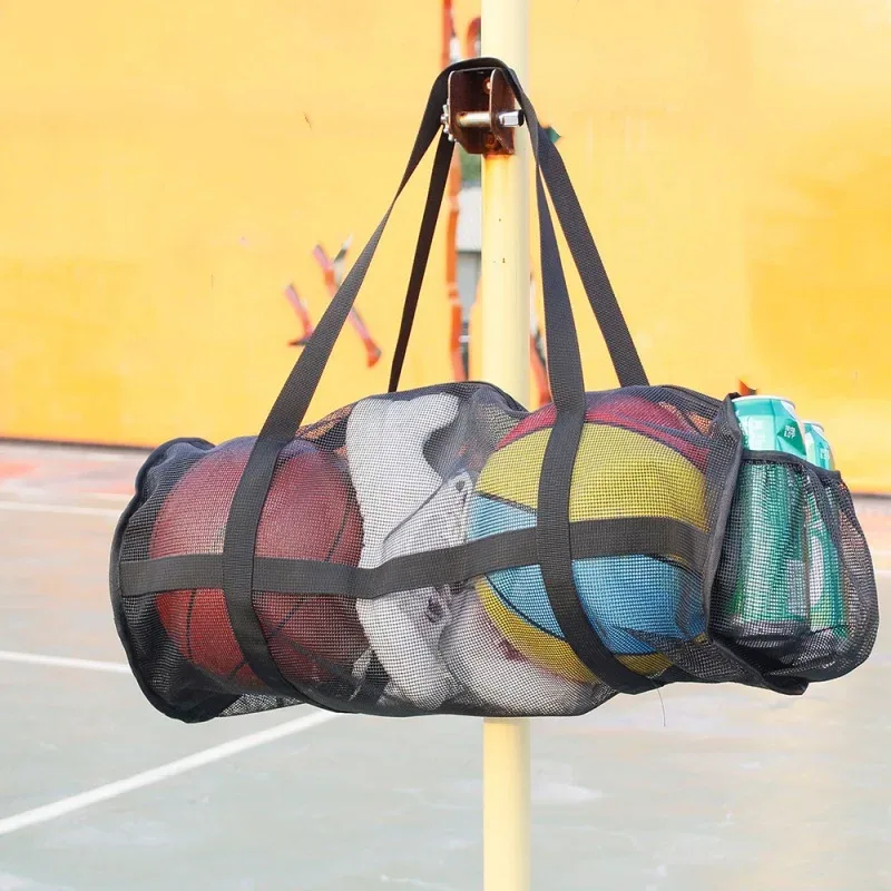 sac de transport en maille de grande capacité, sacs de rangement à fermeture éclair pour basket-ball, football, voyage, sport, gymnastique, yoga, équipement de pêche, sacs portables