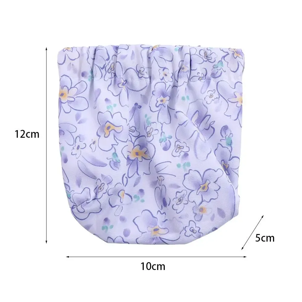 petite pochette à fleurs, trousse de maquillage, motif cerise mignon, porte-monnaie imprimé, sac de rangement auto-fermant pêche, pour voyage