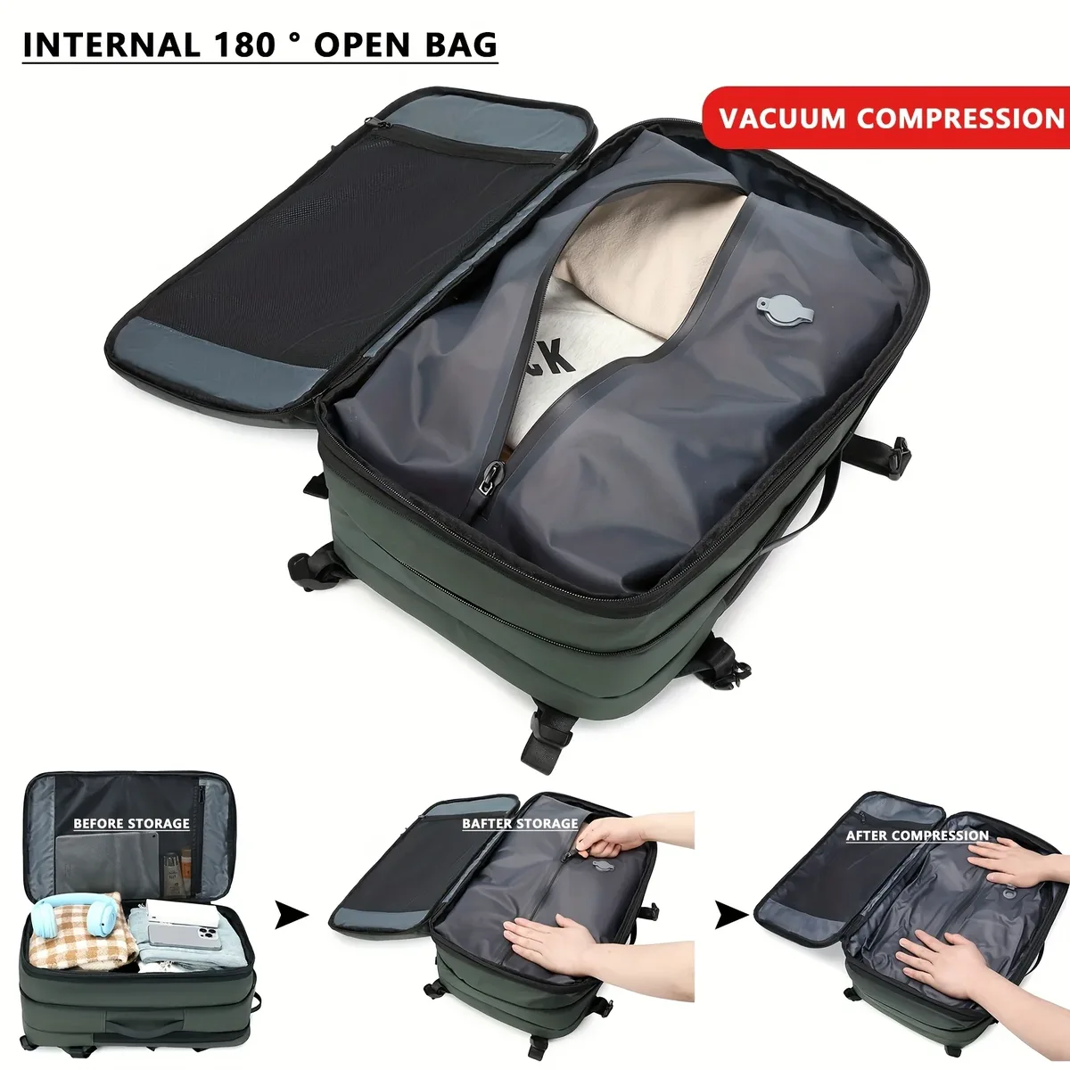 sac à dos multifonctionnel de grande capacité, sac à dos extensible, sac d'embarquement, sac de voyage courte distance, sac d'ordinateur pour hommes, commu