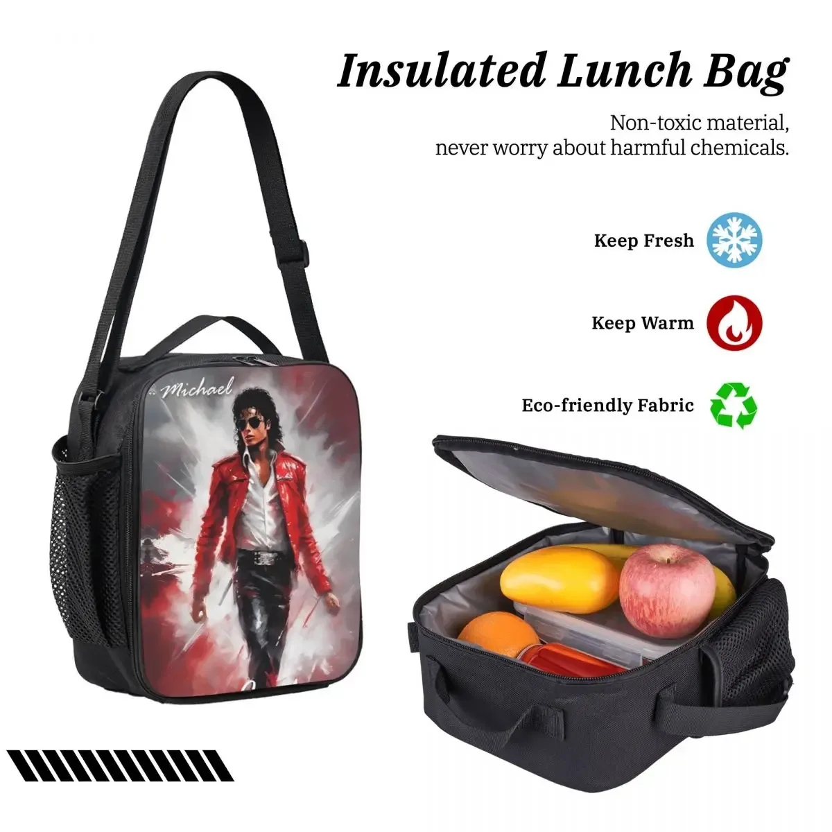 sac à dos mj 3 pièces/ensemble pour étudiant, sac à dos pour lycée, sac à lunch, trousse à crayons