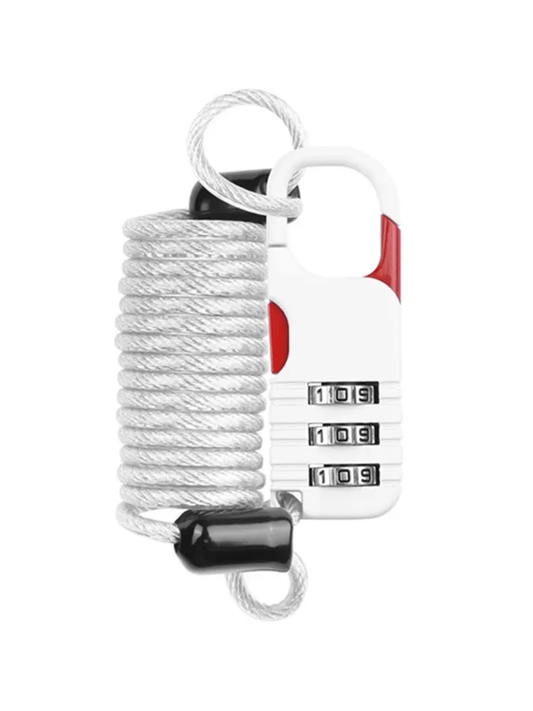 serrure de voyage pour bagages, cadenas à combinaison à 3 chiffres, câble à ressort (80cm) pour casier de gymnastique scolaire, casque, porte, valises 51s