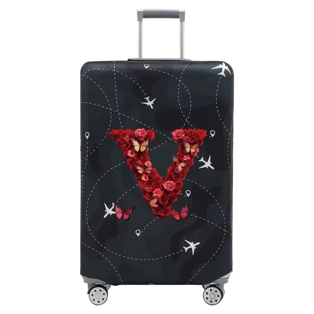 housse anti-poussière élastique pour sac de voyage, série rose, 18-32 pouces, résistante à l'usure, plusieurs styles