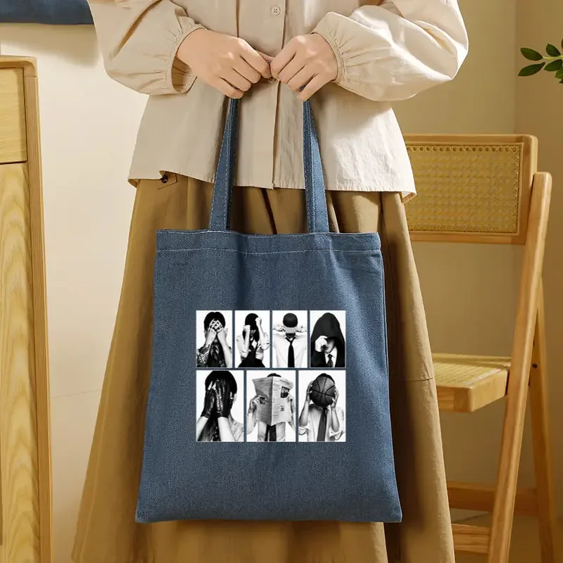 sac fourre-tout en jean arirang world tour 2026, cadeau pour fans kpop, sac à bandoulière grande capacité pour femme, idéal pour la plage, les sorties, les voyages et le shopping