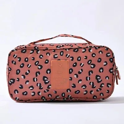 sac de rangement de voyage étanche multi-compartiments pour sous-vêtements, étui portable pour soutien-gorge et chaussettes, pochette de lingerie multi-imprimés pour femmes