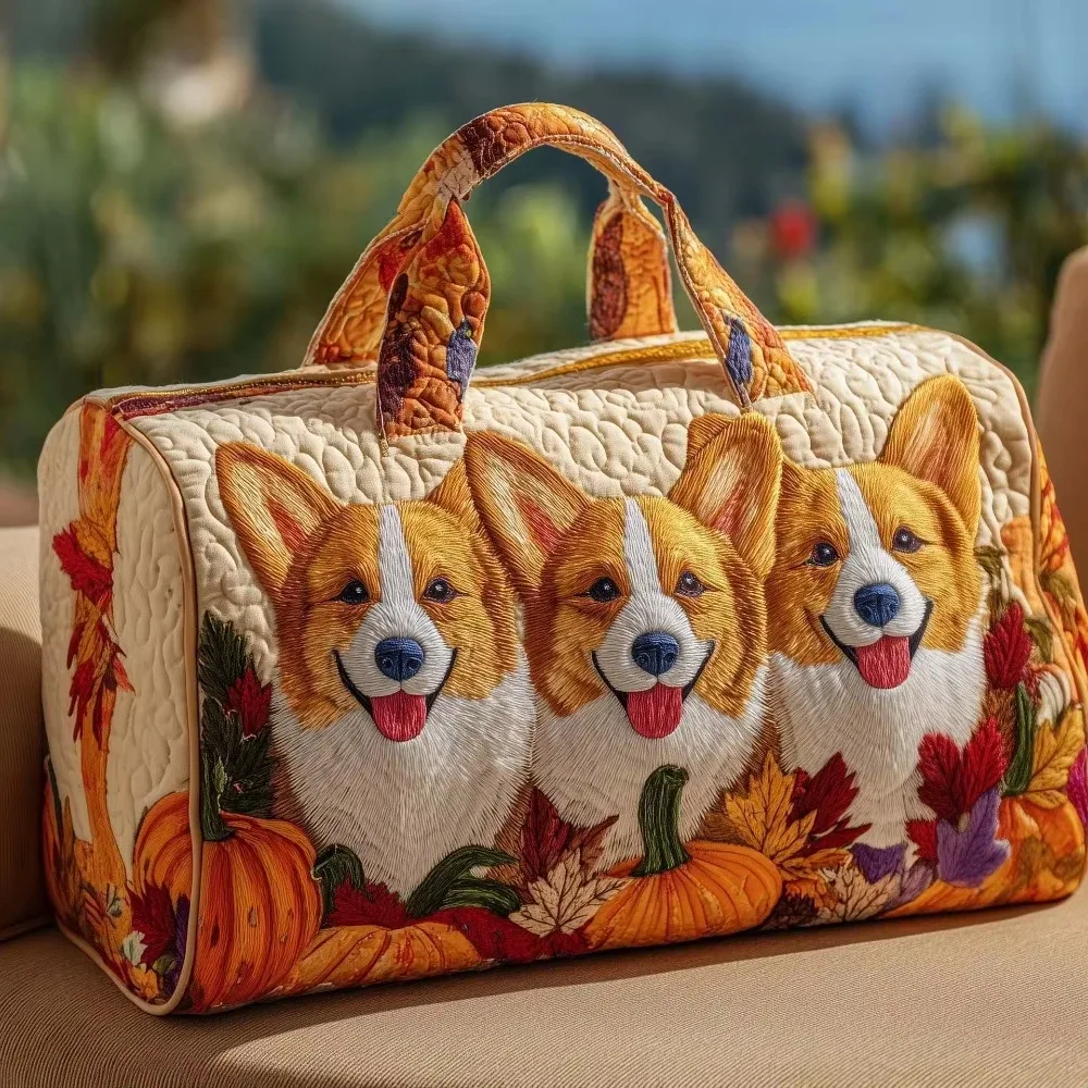 sac de voyage matelassé 3d tendance, motif bus, grande capacité, sac à main rétro bohème, sac de sport robuste pour les sorties quotidiennes