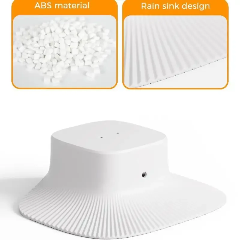 housse de protection blanche pour caméra de sécurité, en abs, résistante aux intempéries, pour eufy s340, protection contre la pluie et le soleil