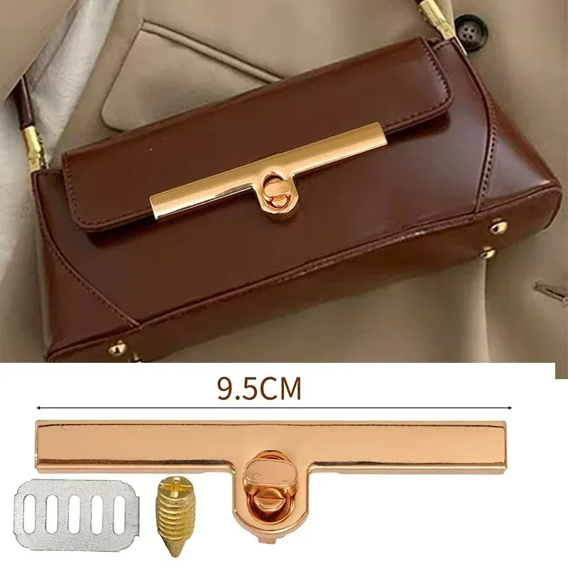 6 pièces 9.5cm sac en métal bande tourner serrure torsion serrure fermoir boucles en cuir artisanat femmes sac à main sac à bandoulière sac à main matériel de bricolage