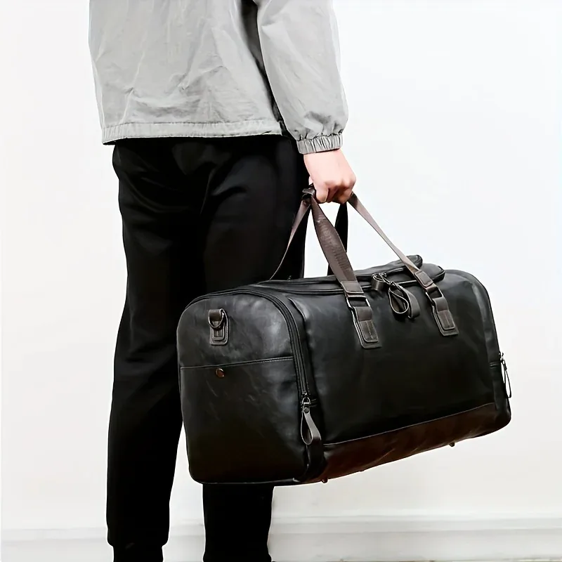 sac de voyage élégant pour hommes, réglable, multi-compartiments, grande capacité, pour les voyages du week-end et les sorties décontractées