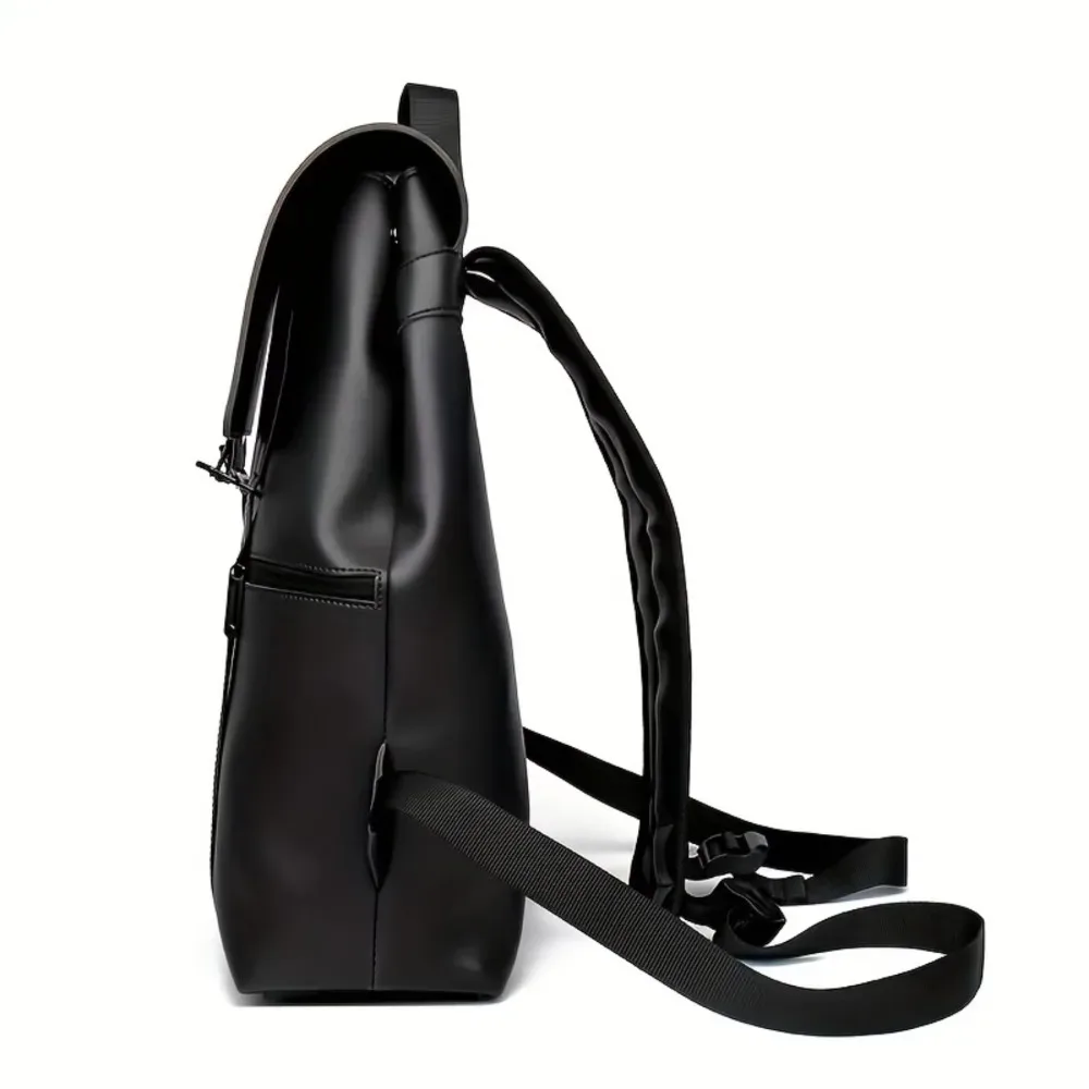 sacs d'école imperméables, sac à dos de voyage portable de couleur unie, bandoulière réglable, sacs à dos en cuir de grande capacité