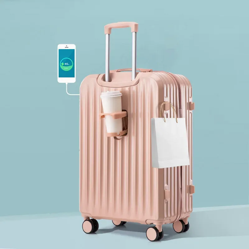 valise à roulettes compacte pour femme, 20/22/24 pouces, avec roues pivotantes, serrure à combinaison durable, idéale pour les étudiants