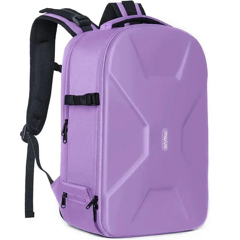 sac à dos pour appareil photo de photographie dslr, coque rigide étanche de 15 à 16 pouces avec support pour trépied et compartiment pour ordinateur portable canon/nikon/sony