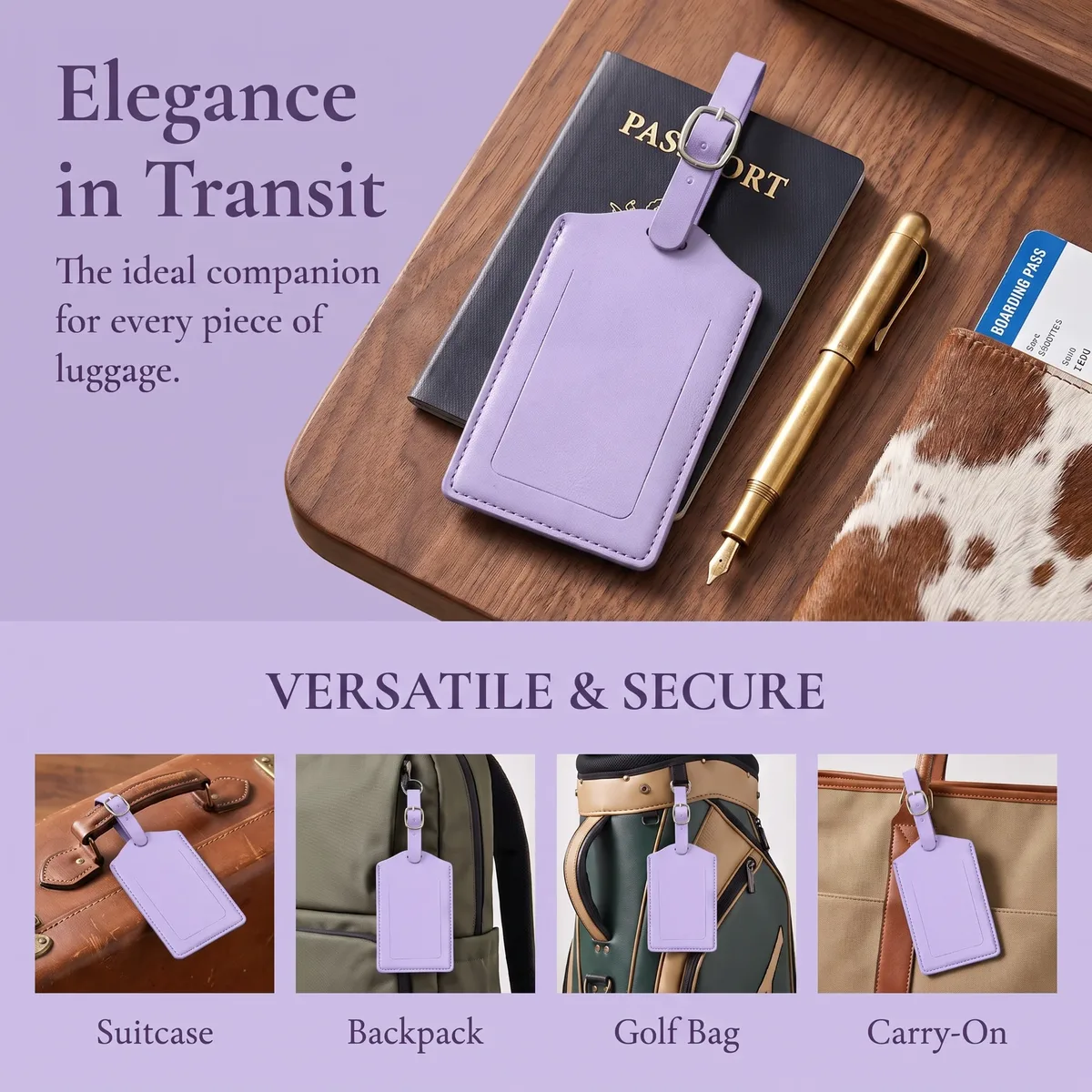 étiquettes de bagage en cuir pu, 3/5/8/10 pièces, avec boucle métallique réglable, anti-perte, étiquette d'identification de valise, étiquettes de bagage de voyage colorées