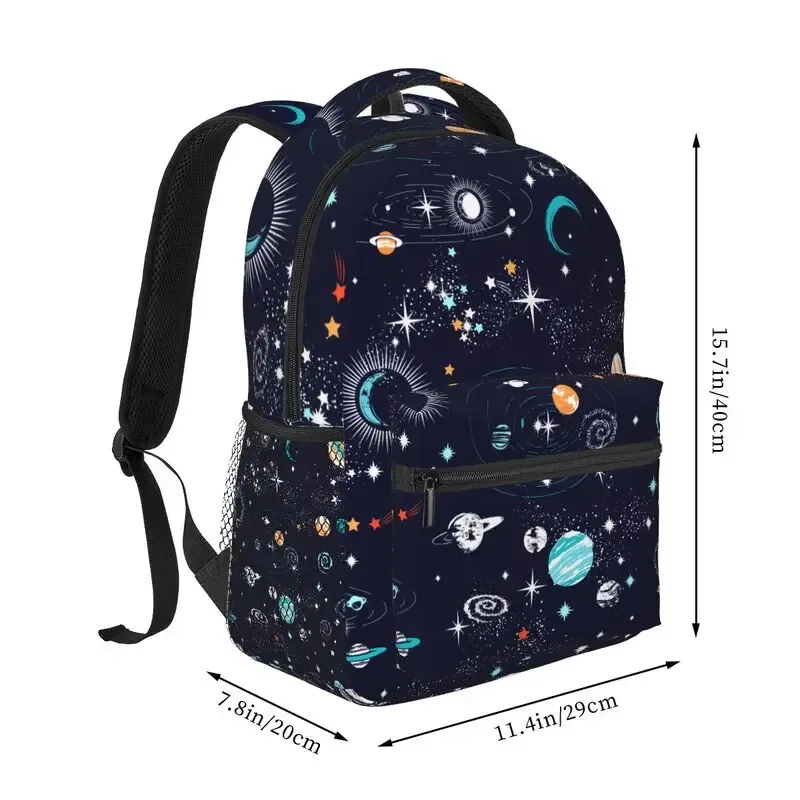 sacs d'école à motif planète spatiale pour tout-petits, pour garçons et filles, jolis sacs à dos de voyage unisexe, sac à dos souple pour ordinateur portable