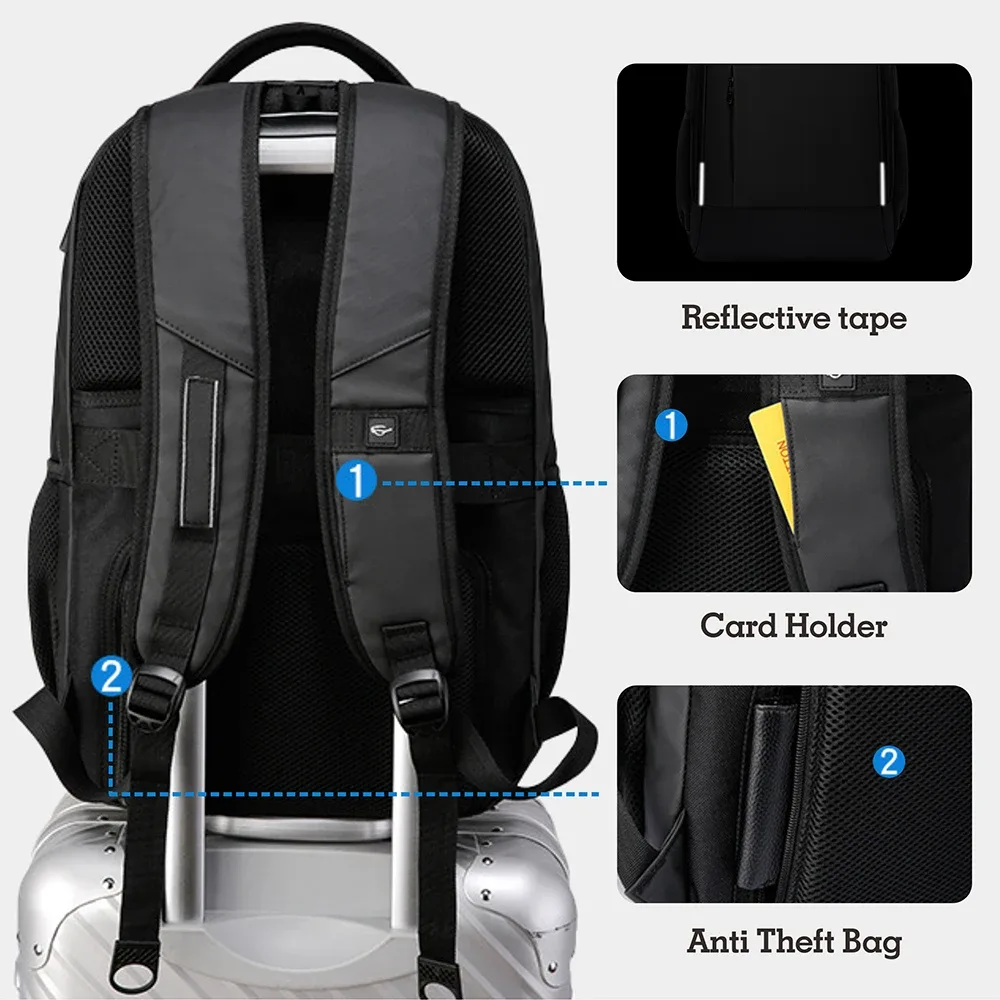 sac à dos militaire suisse pour hommes, 17 pouces, mode affaires, école, étanche, usb, grande capacité, sac de poitrine mochilas