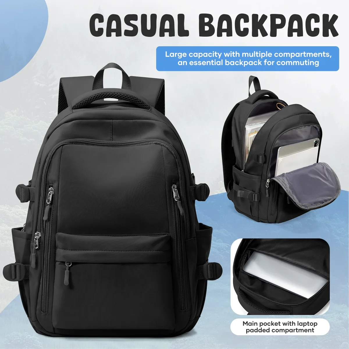 sac à dos grande capacité pour femmes, sac à dos décontracté pour ordinateur portable, sac à dos antivol pour l'école, pour filles et garçons, sac à dos pour filles