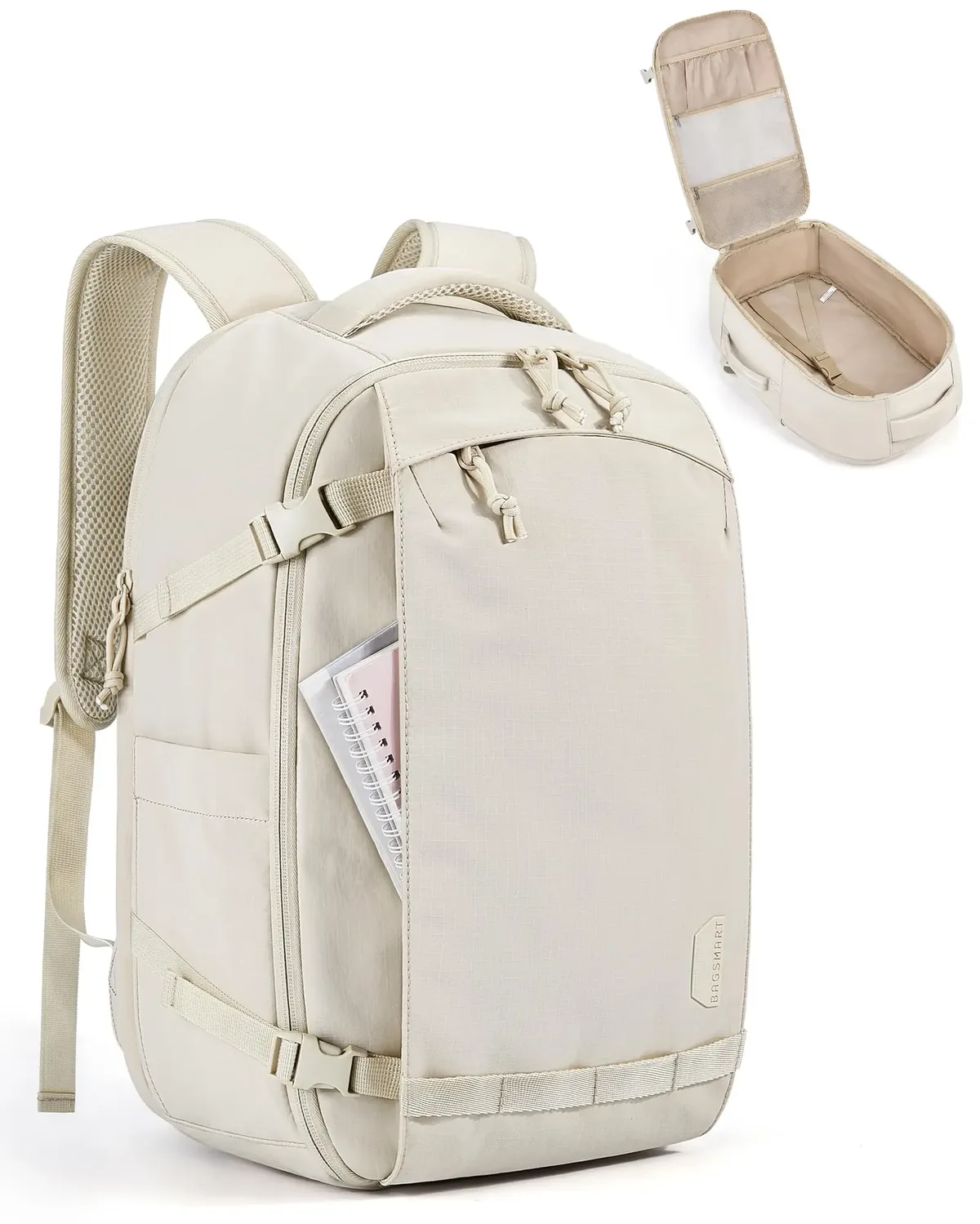 bagsmart sac à dos de voyage pour femmes 30l sac de voyage tsa approuvé au vol sac à dos de bagage résistant à l'eau sac à dos pour hommes