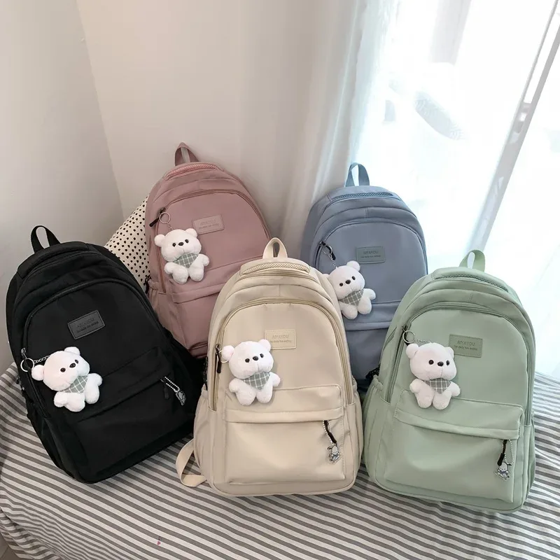 nouveau sac à dos tendance pour femme et homme, grande capacité, imperméable, pour collège, ordinateur portable, école, voyage, fille, mignon et cool